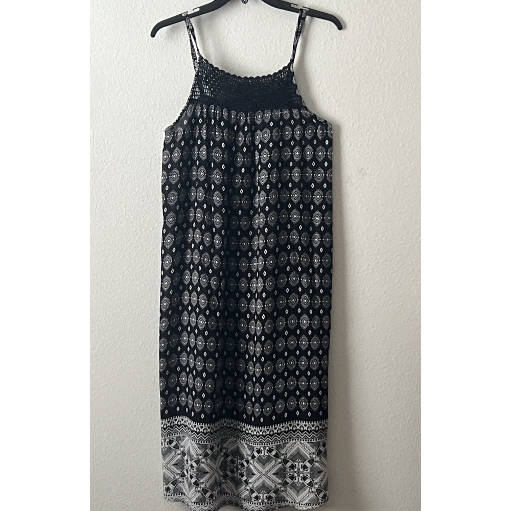 Lagaci Chasing Paradise Women's Crotchet Panel, Spaghetti Strap Dress‎ Size XL - Picture 3 of 10